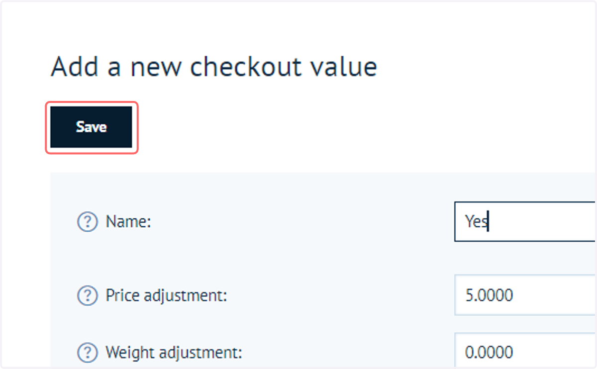 Click on Save
