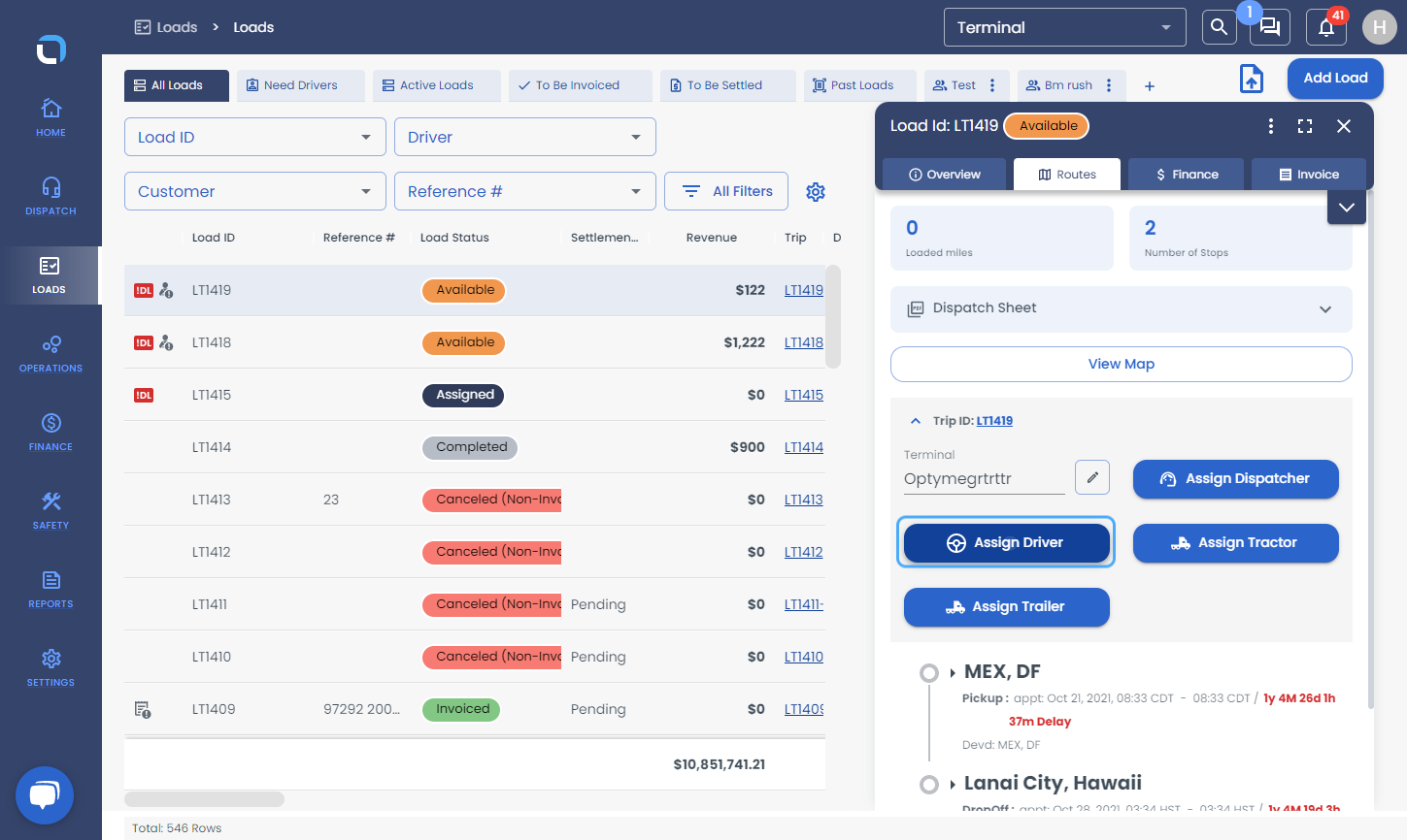 Click on Assign Driver