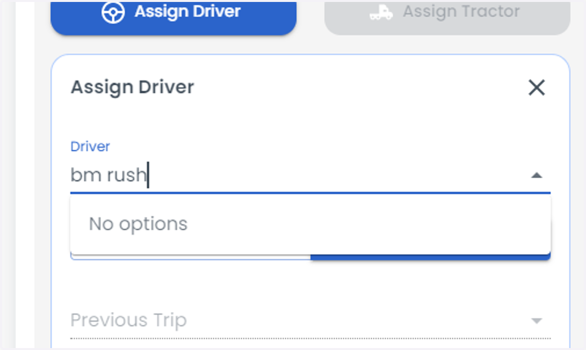 The driver doesn't appear in the list