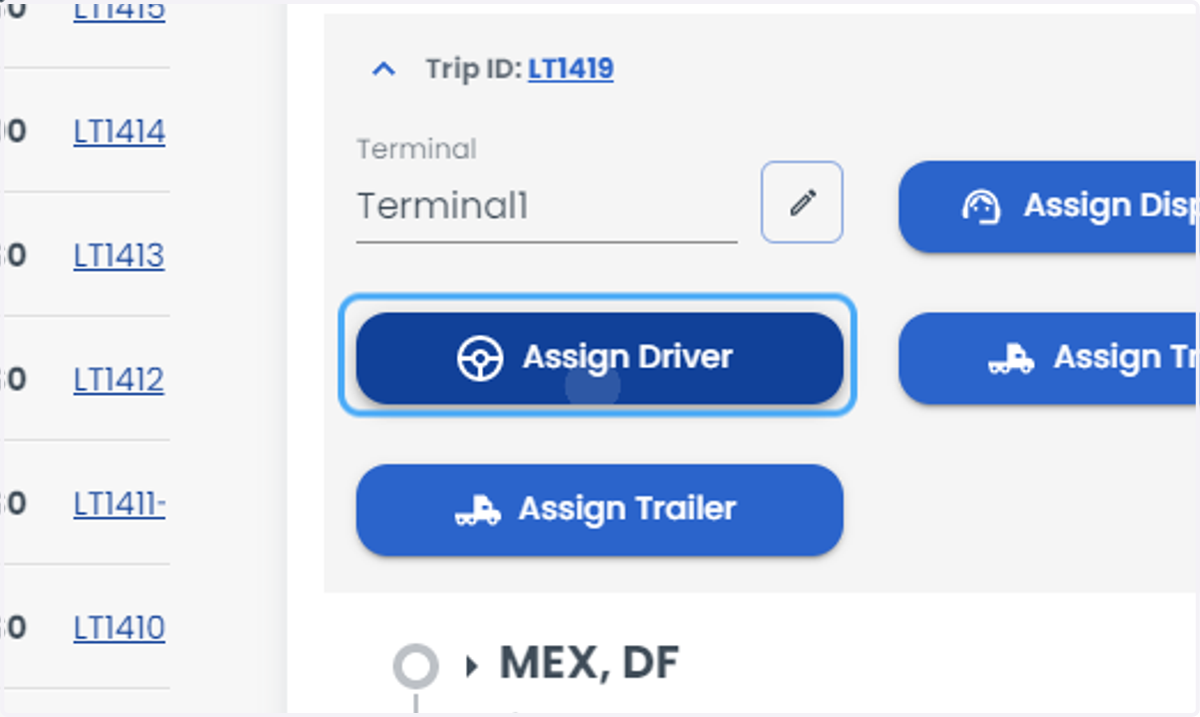 Click on Assign Driver
