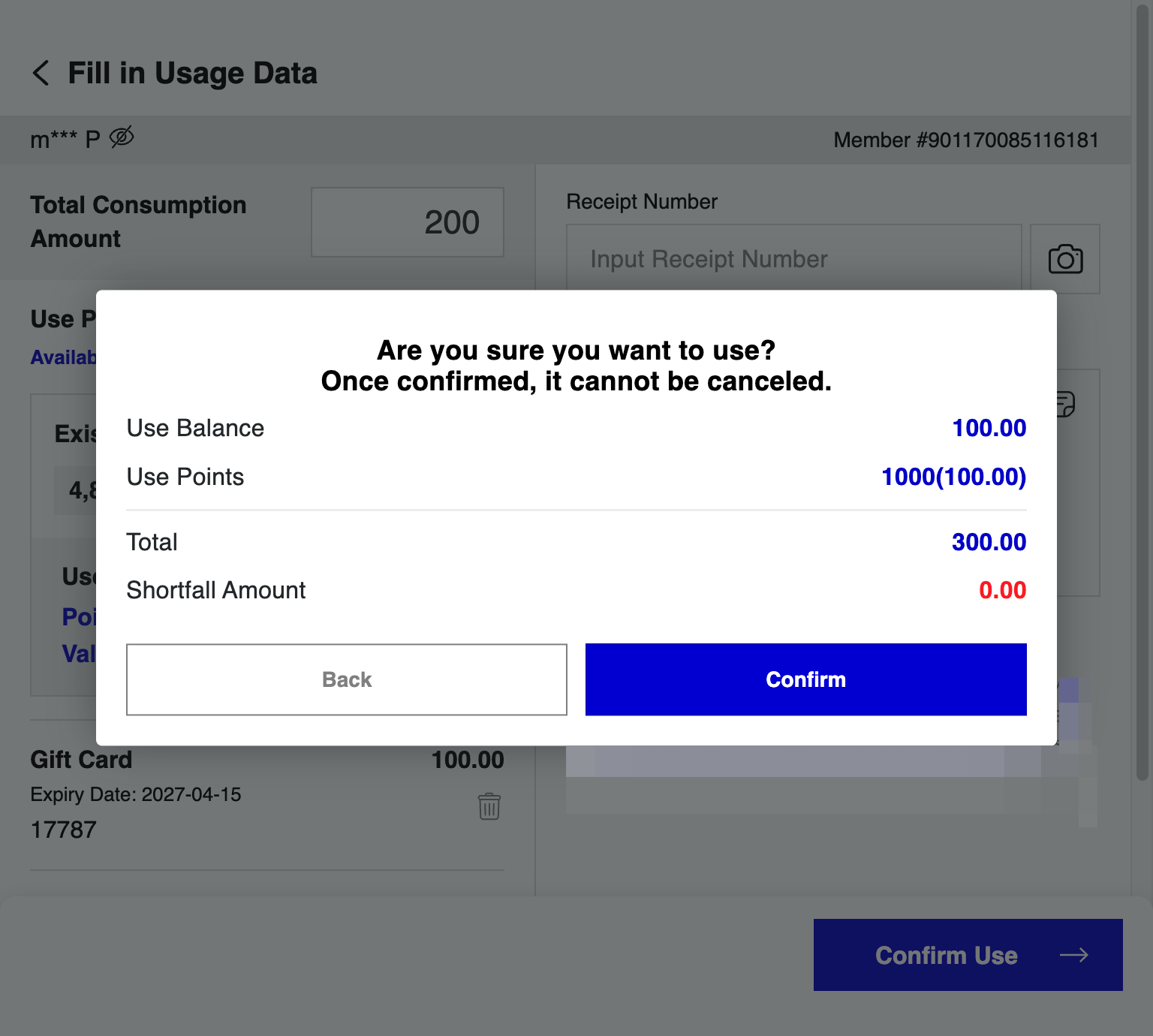 A. Check the Information B. Click on Confirm to proceed with payment