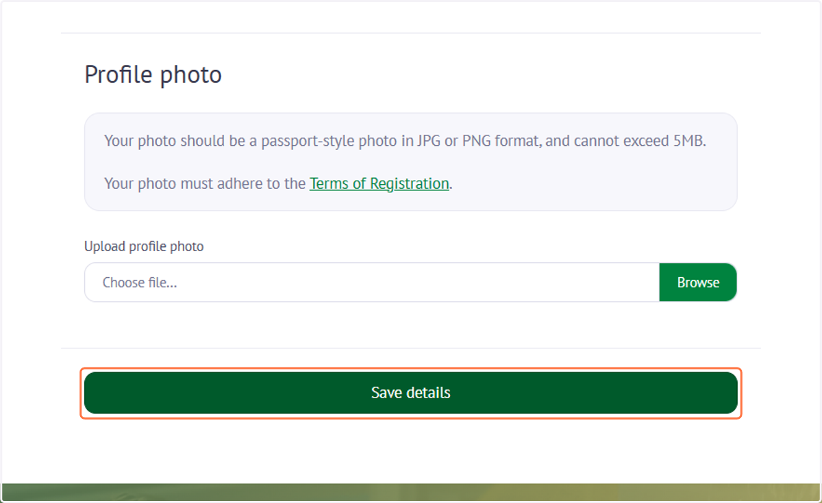 Once you've added all the information you'd like to make visible, click 'Save Details' to update your profile.
