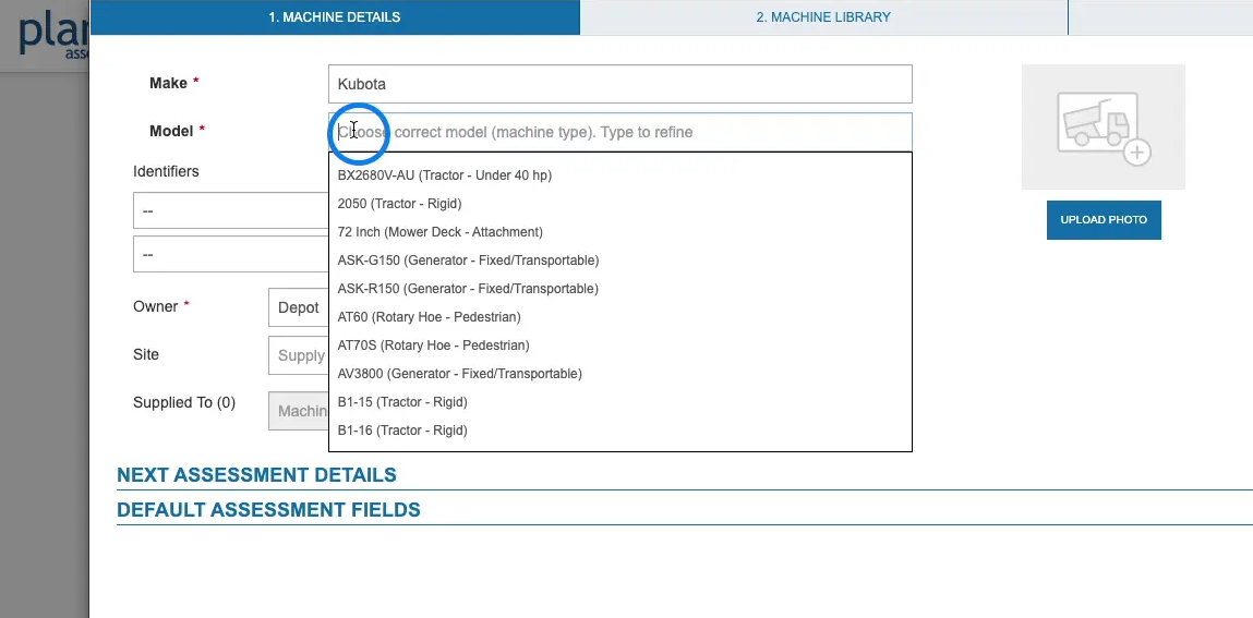 Select your make and model from over 110,000 machines