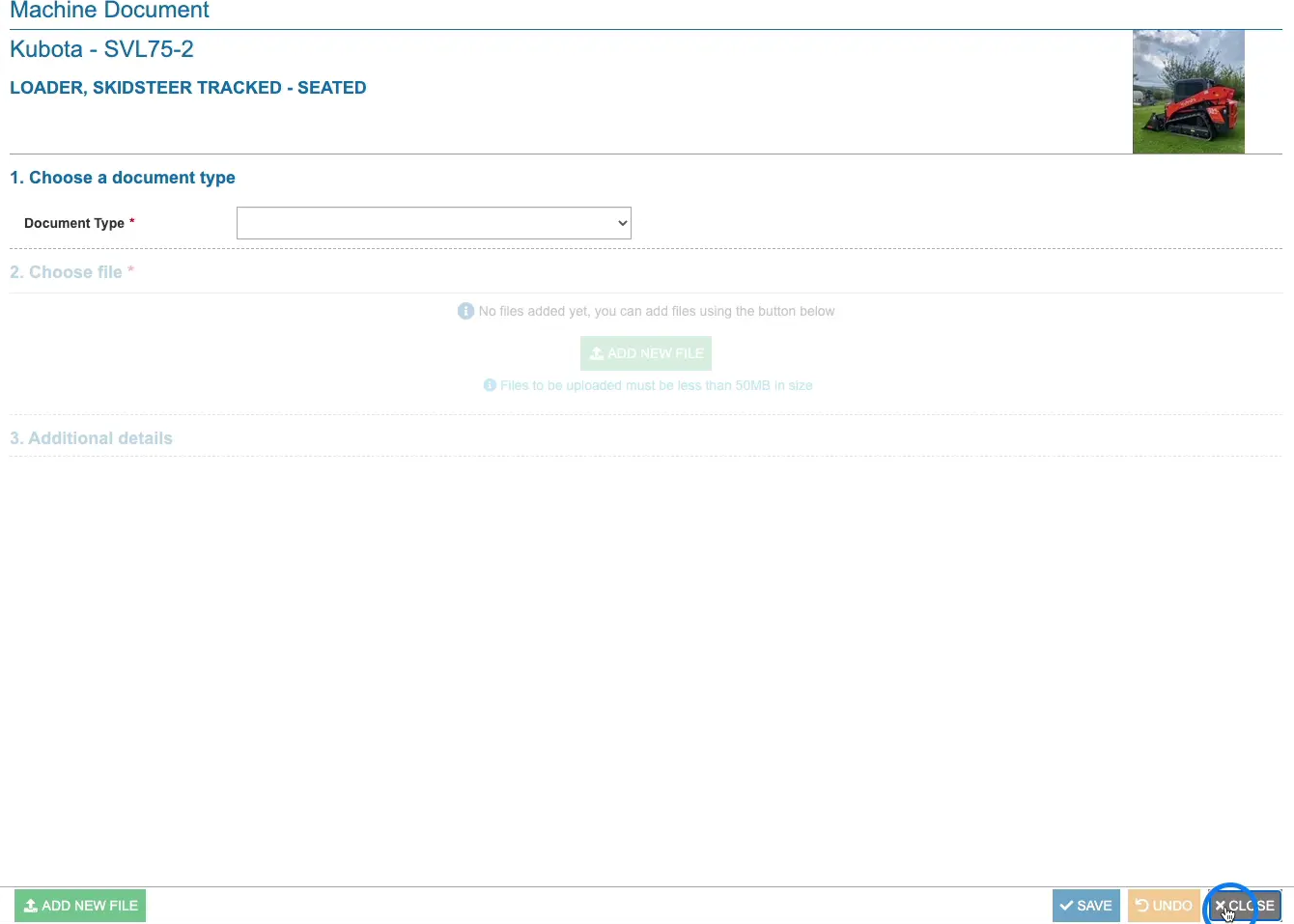 Once you've finished, click close and your machine will be available in your account.
