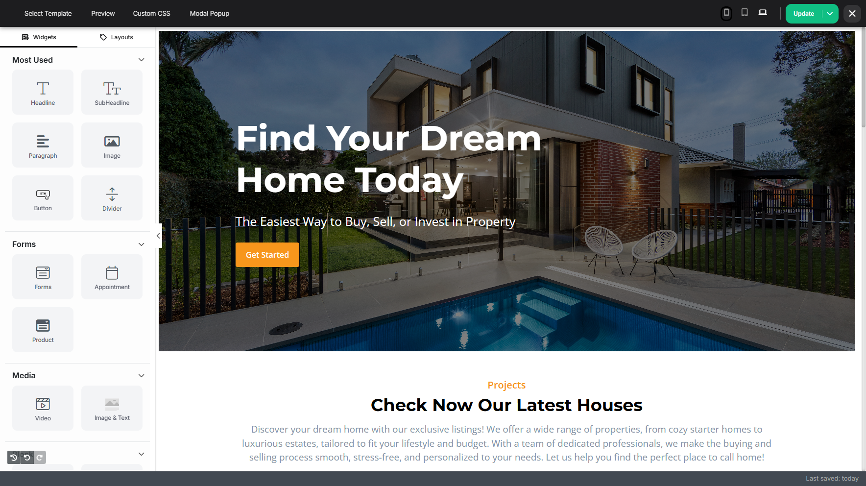 Step 2: You can switch to the mobile phone, tablet, or desktop layout to see how your funnel will look. Simply click on the desired layout to proceed.