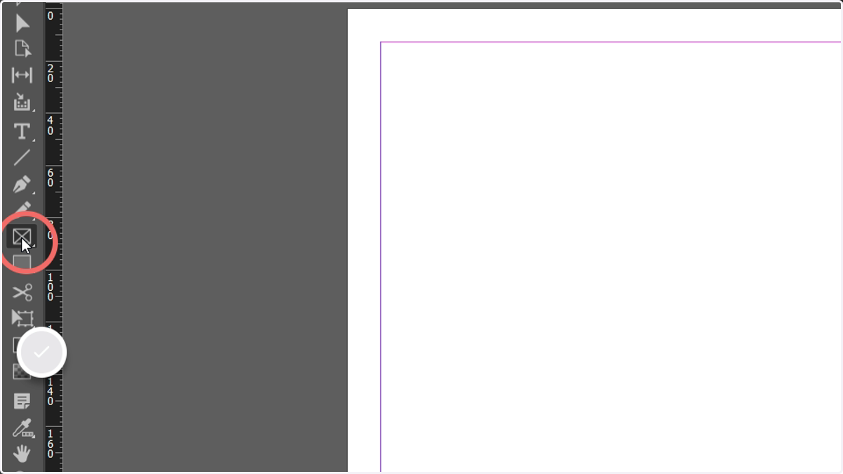 We will begin by creating a new rectangular frame within our InDesign file