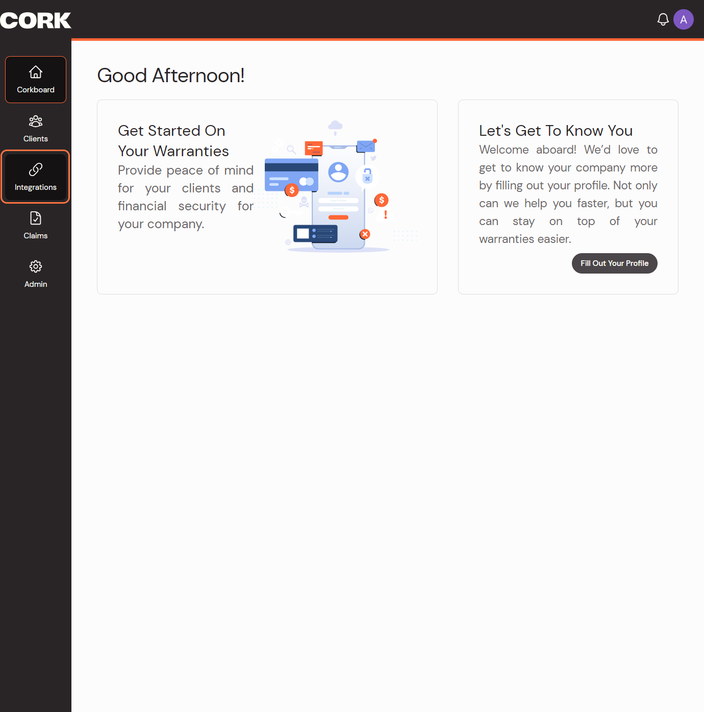 Click on Integrations