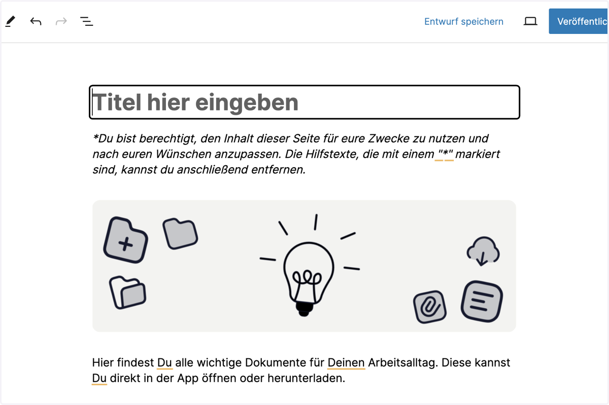 Individualisiere diese Vorlage.