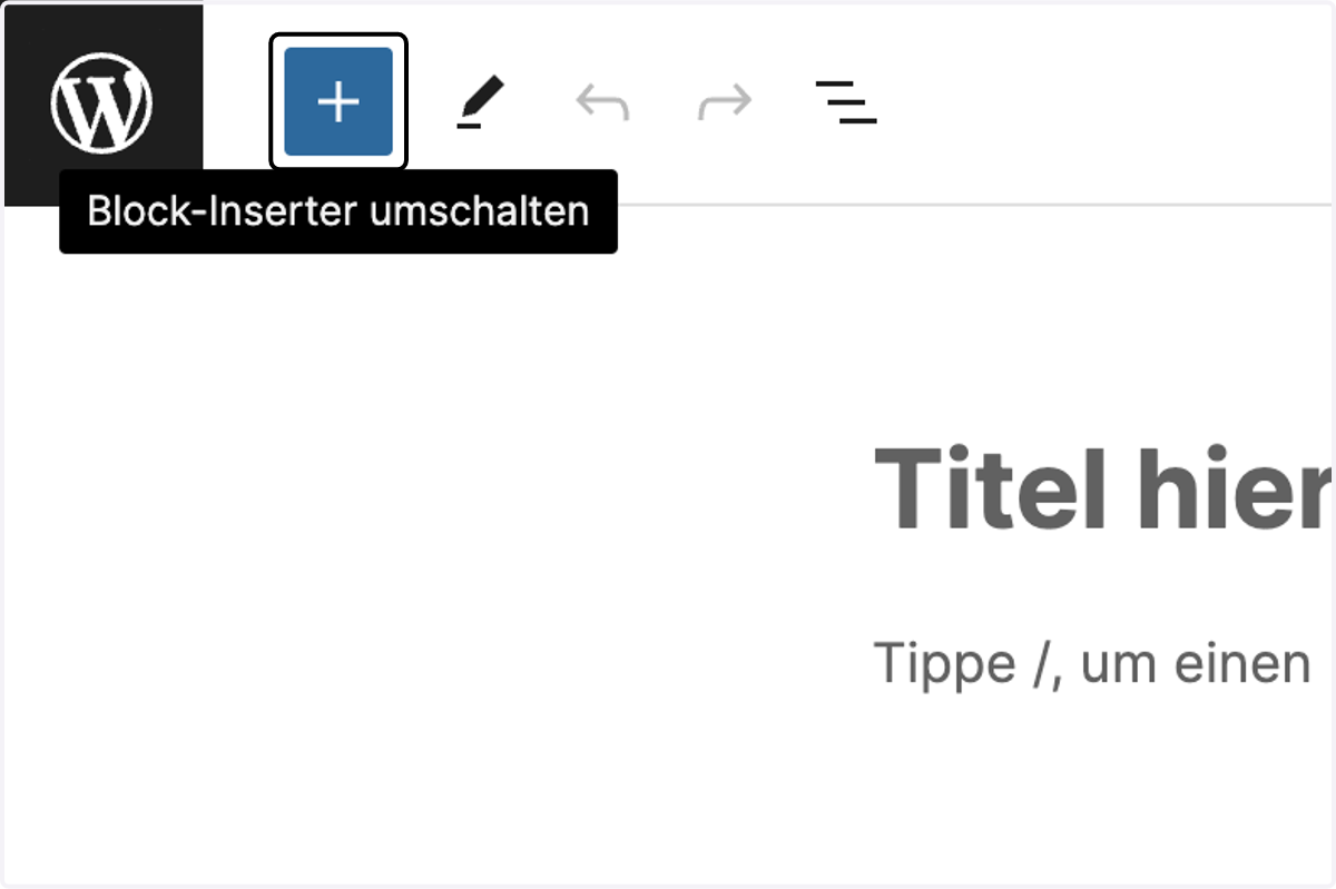 Klicke auf "+"