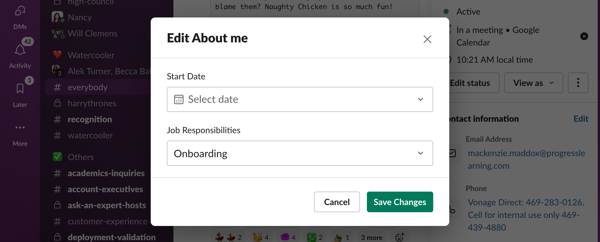 Choose your Start Date