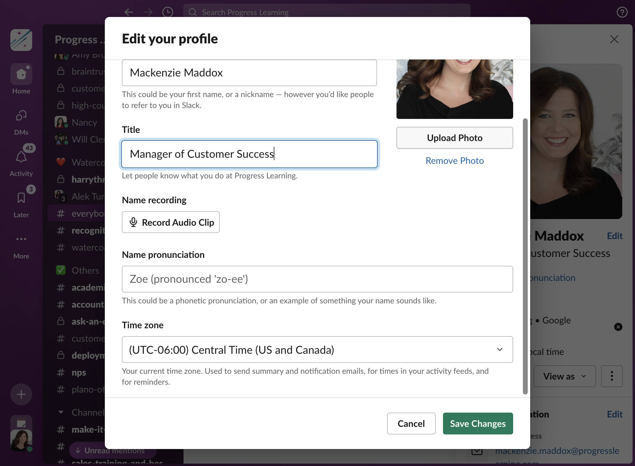 Upload an Appropriate/Professional Photo of Yourself