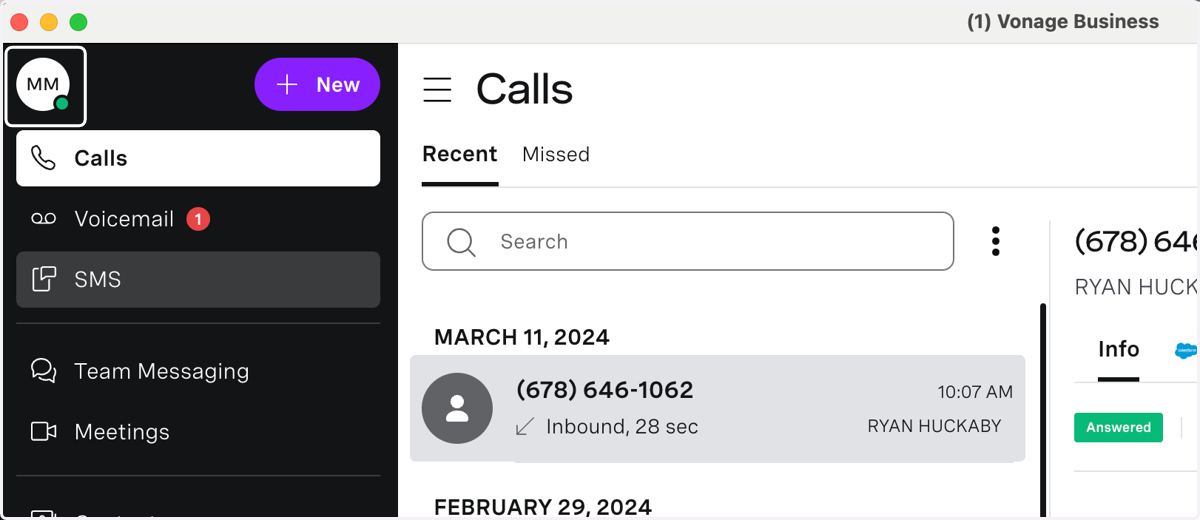 Click on the Profile Icon in the upper left-hand corner