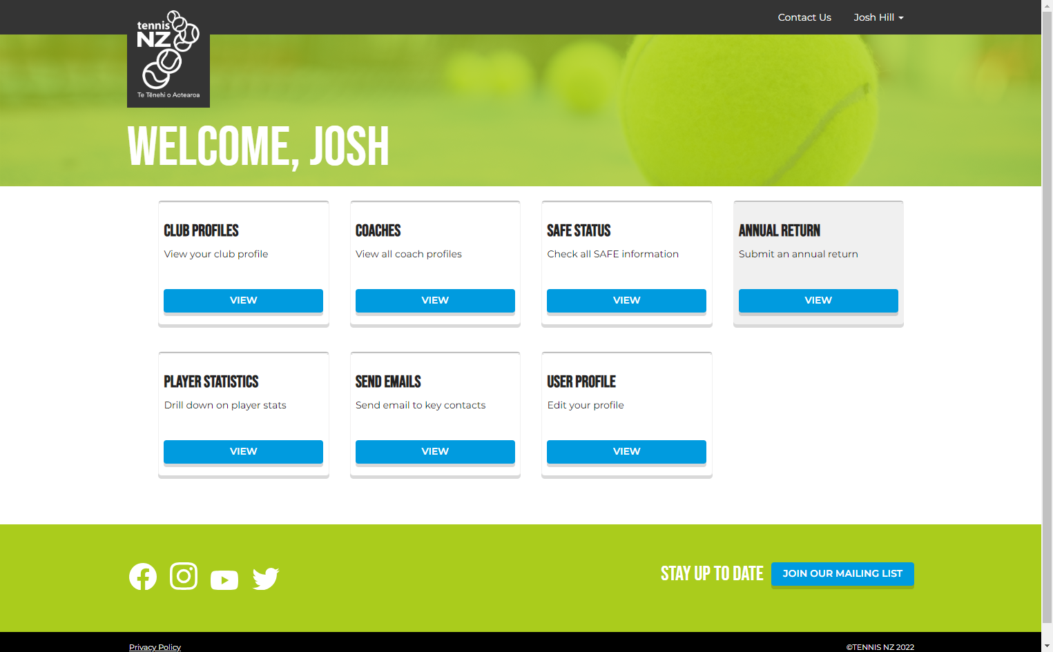 Login to your Portal Dashboard and click the view button under Annual Return