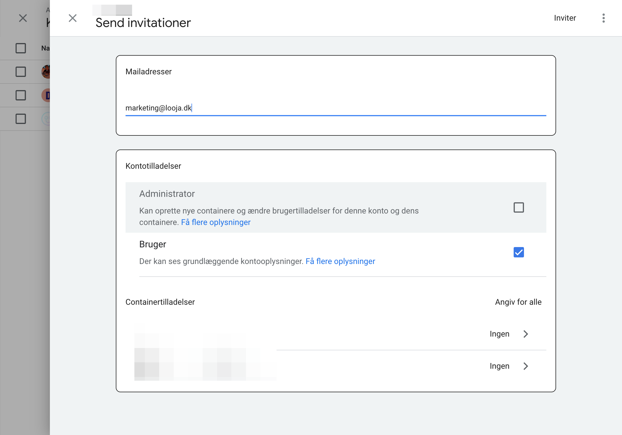 Click on and give Administrator access…