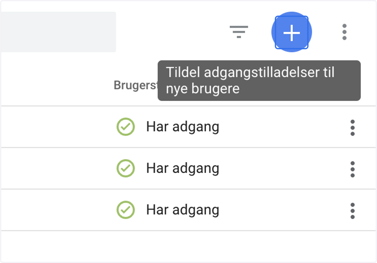Click on add account / The blue "add" sign