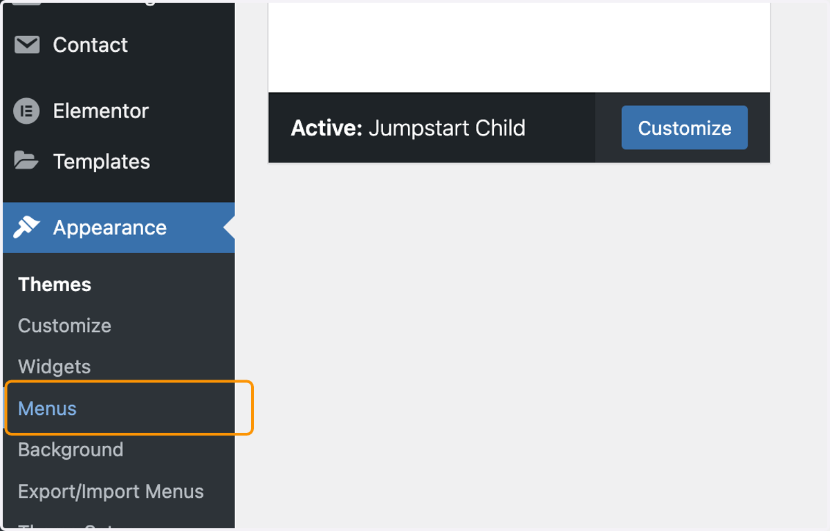 Click on Menus