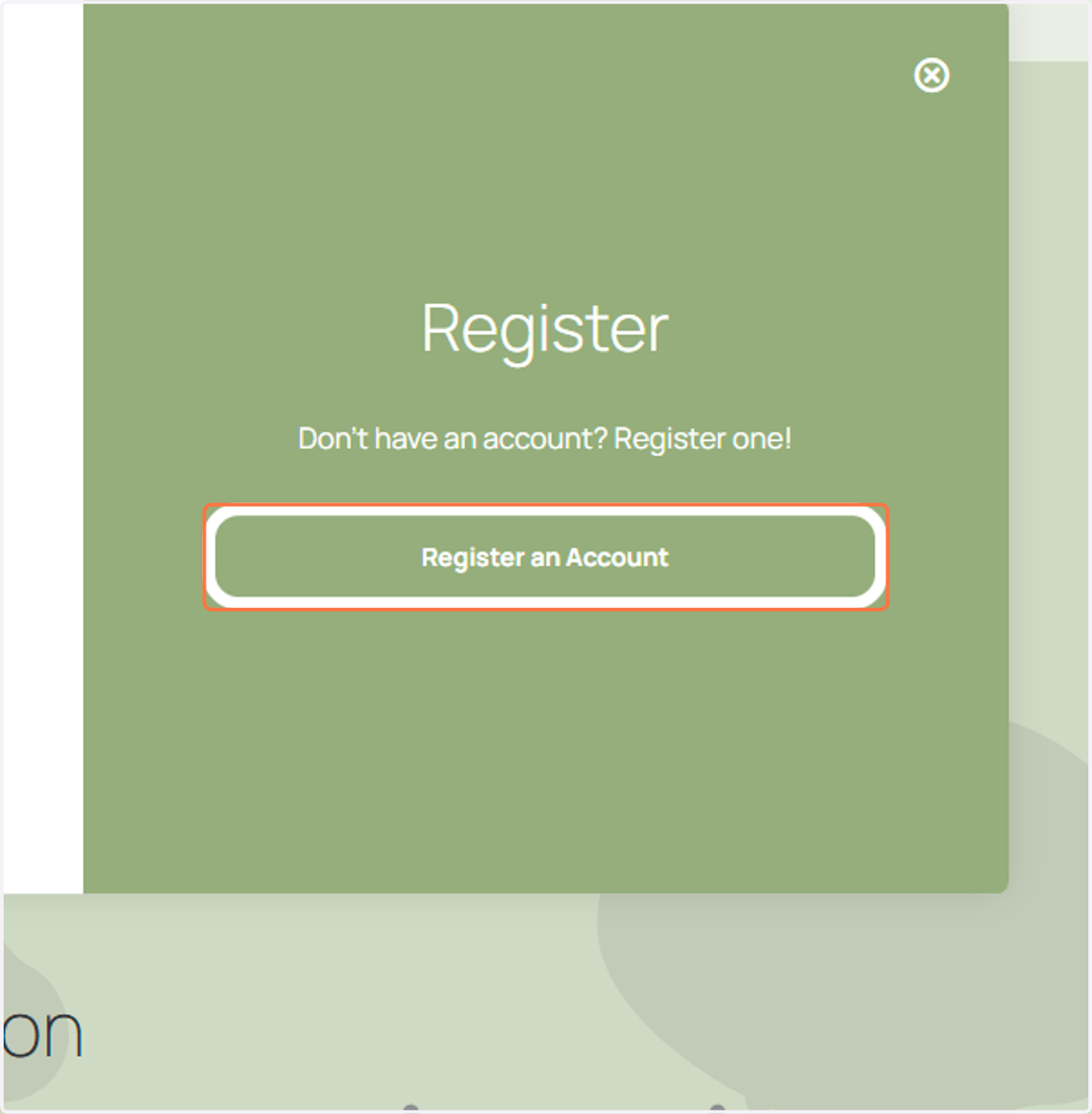 Click on Register an Account - (Registering an account is free of charge)
