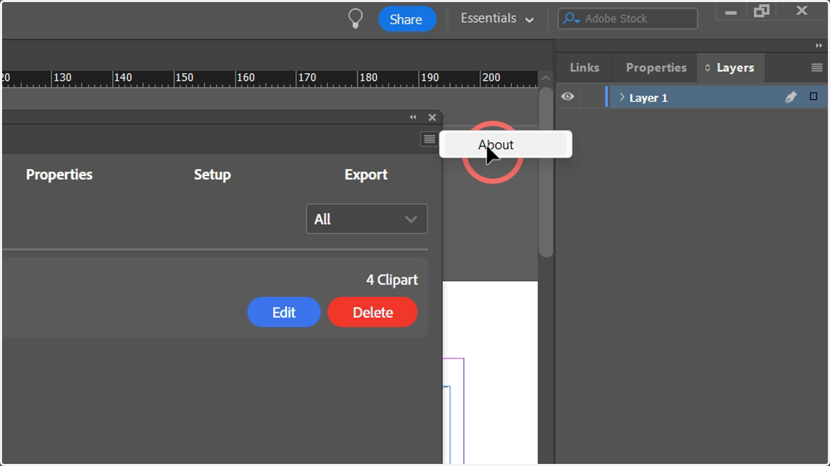Click "About"