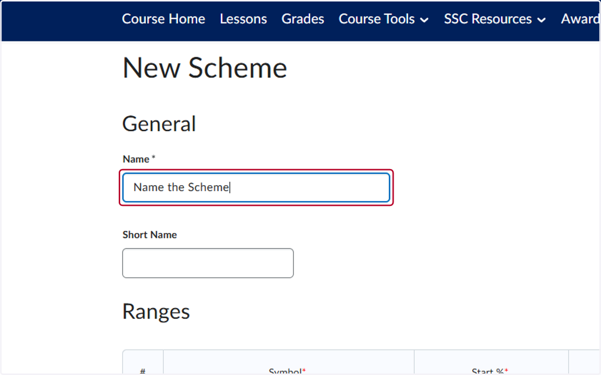 Add a Name to the name field