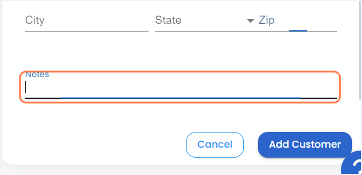 Enter the Notes, if any