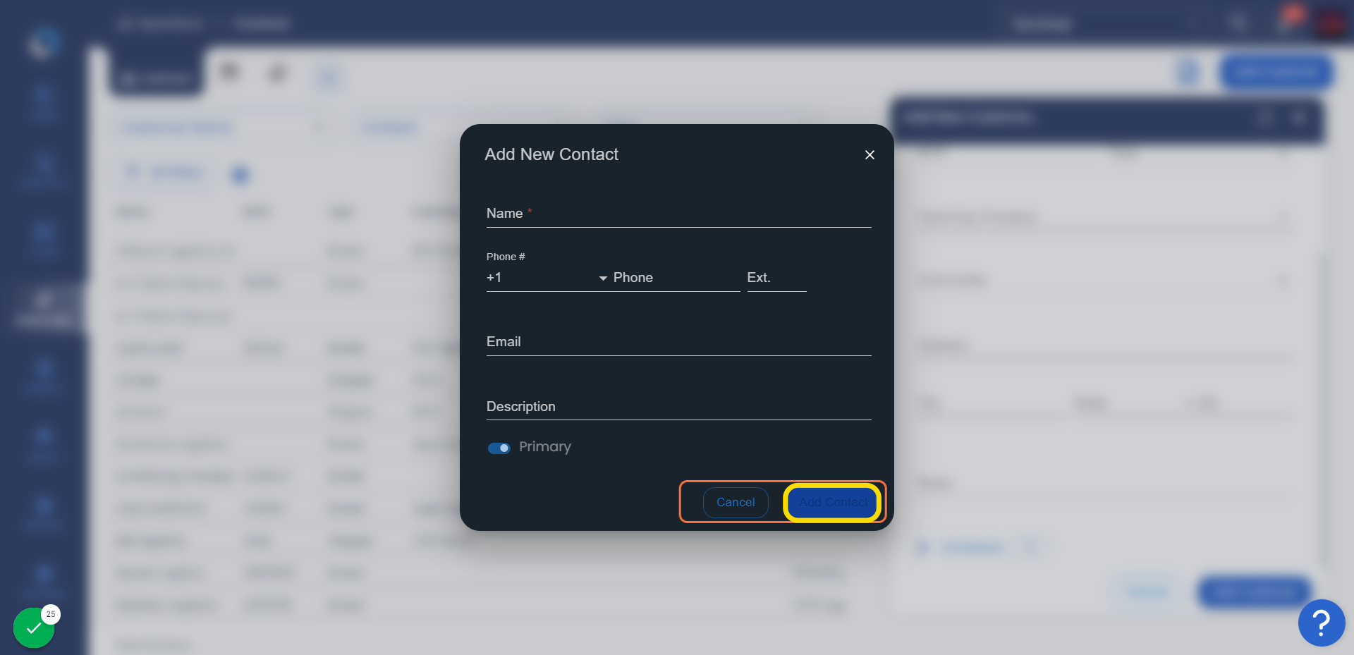 Click on "Add Contact"