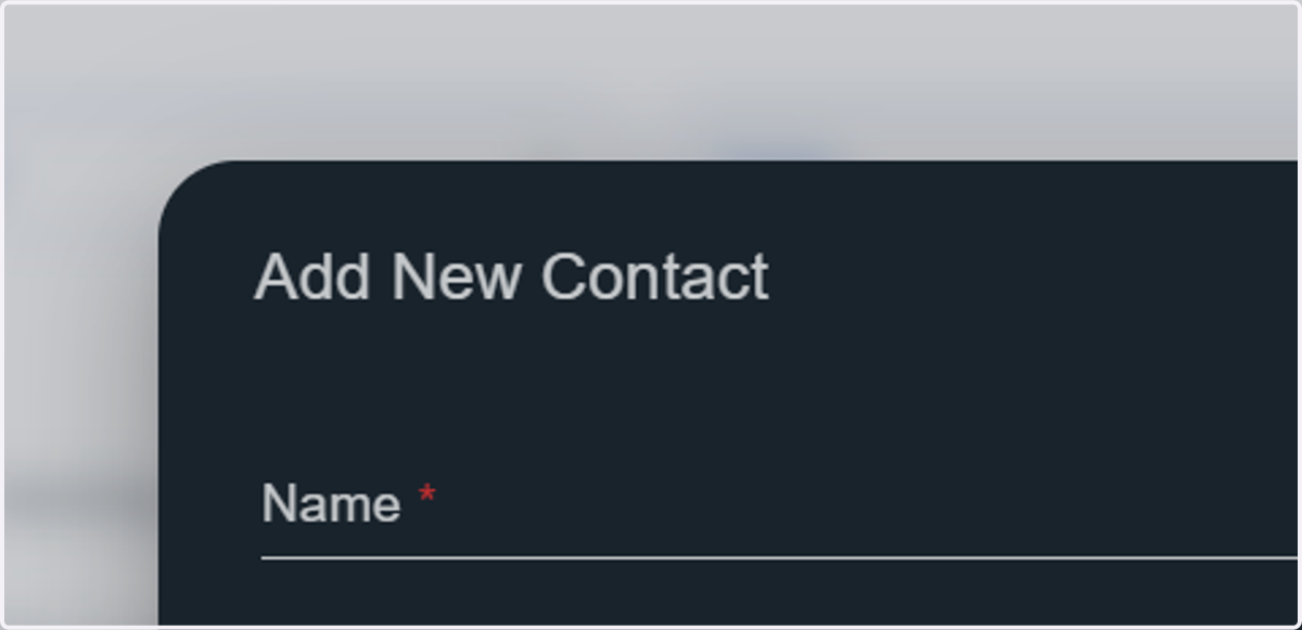 Click on "Add Contact"