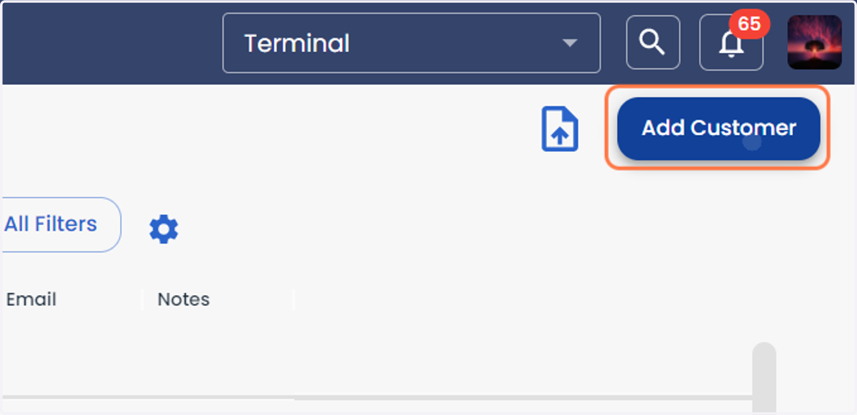 Click on Add Customer