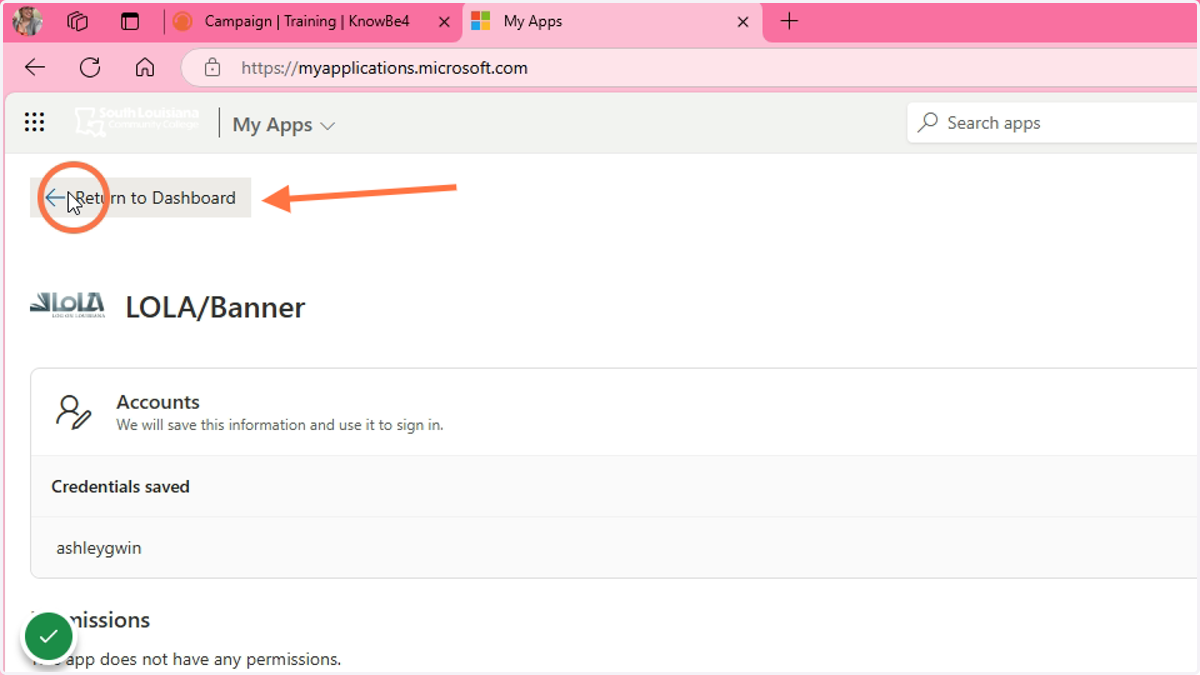 Click here to return to your list of apps.