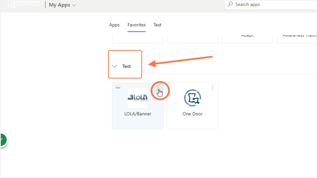 Once you click your list you created, you will be routed to that portion of the page.