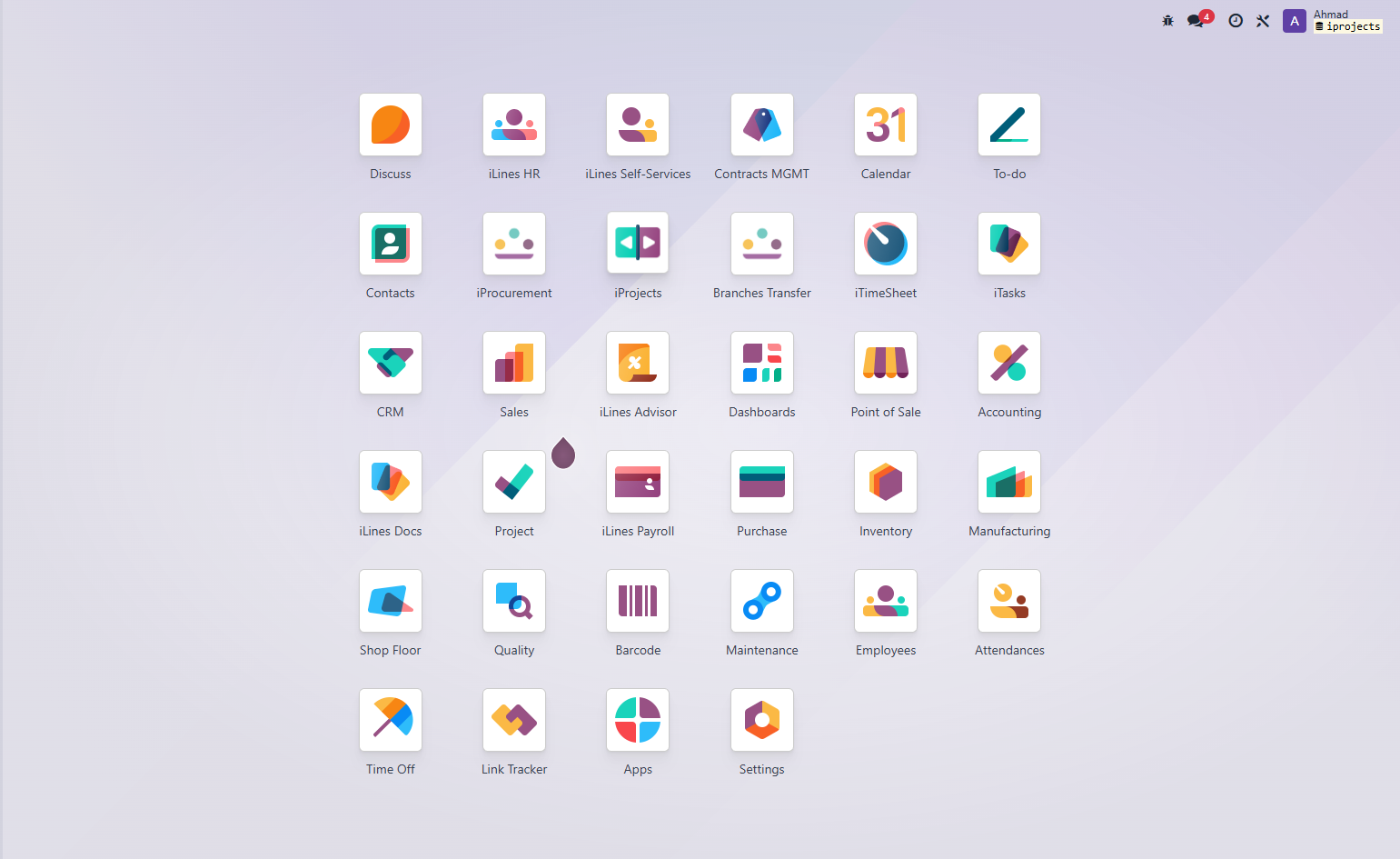 Click on iProjects