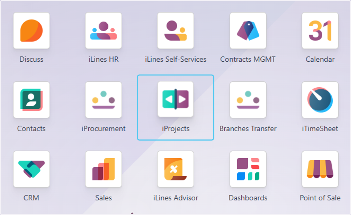 Click on iProjects