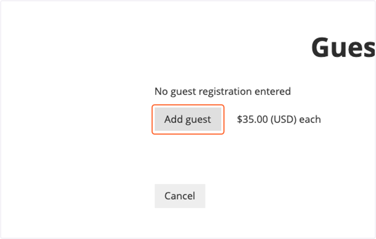 Click on Add guest