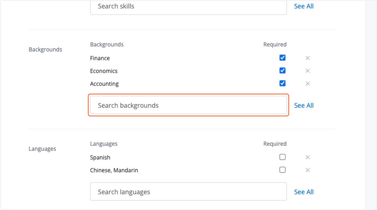 Click on Search backgrounds