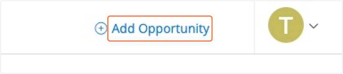 Click on Add Opportunity