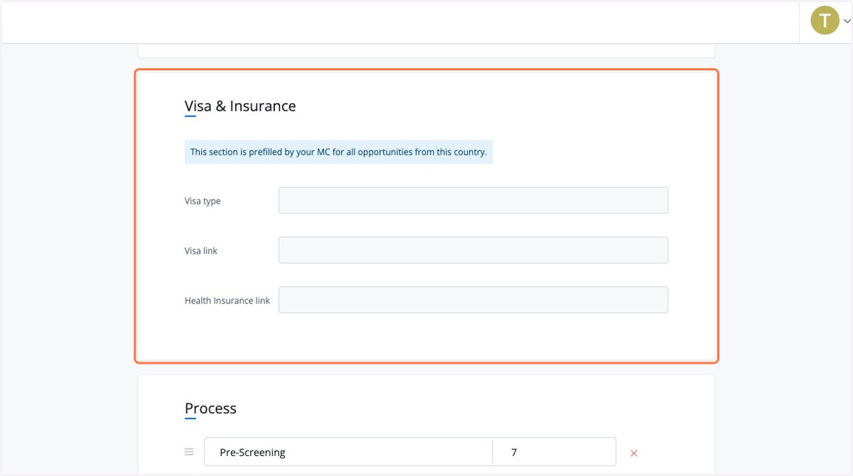 Click on Visa & Insurance…