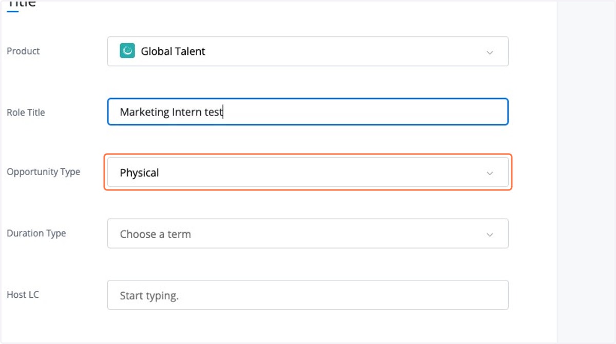 Click on Choose Opportunity type