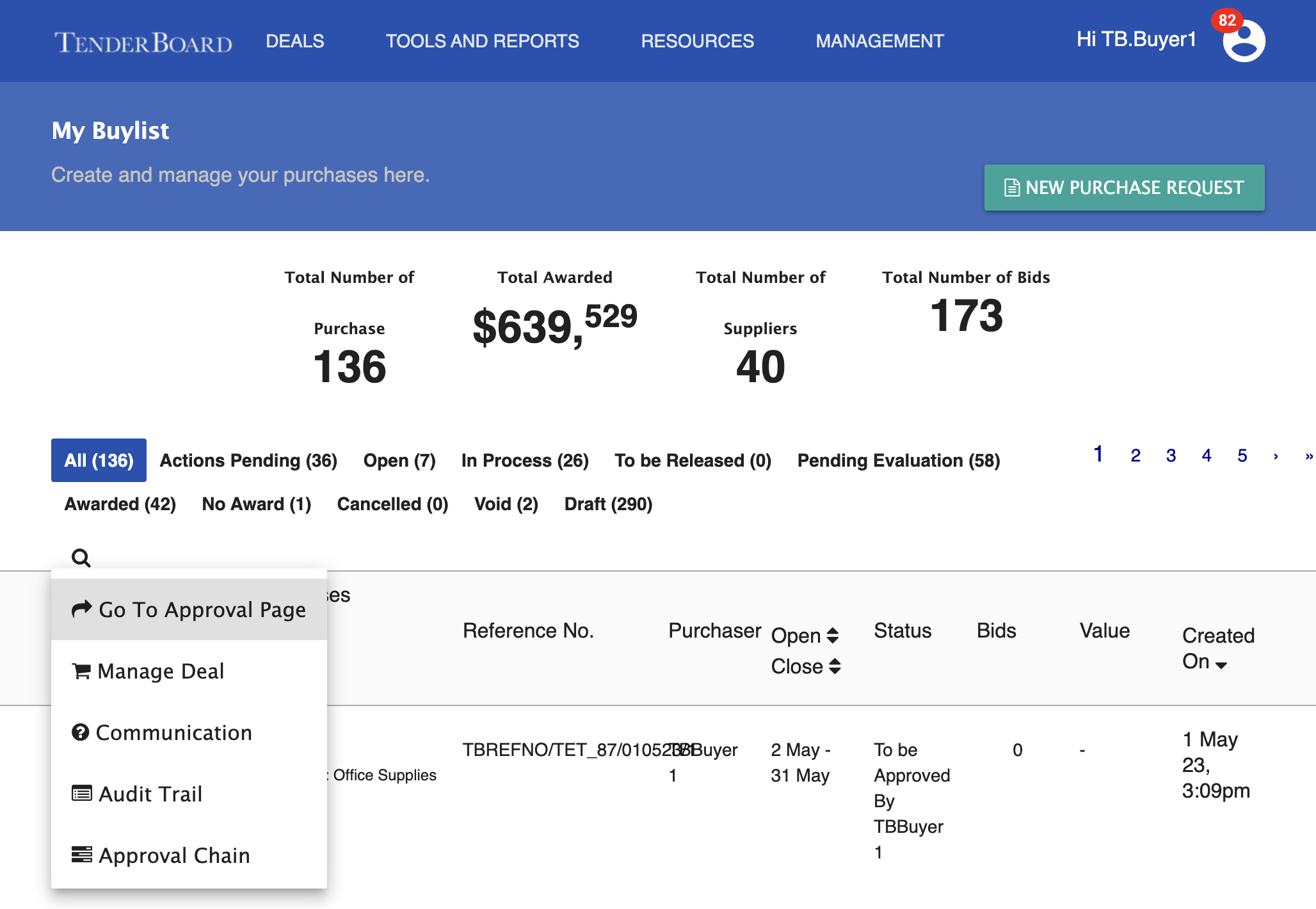 Click on Go To Approval Page