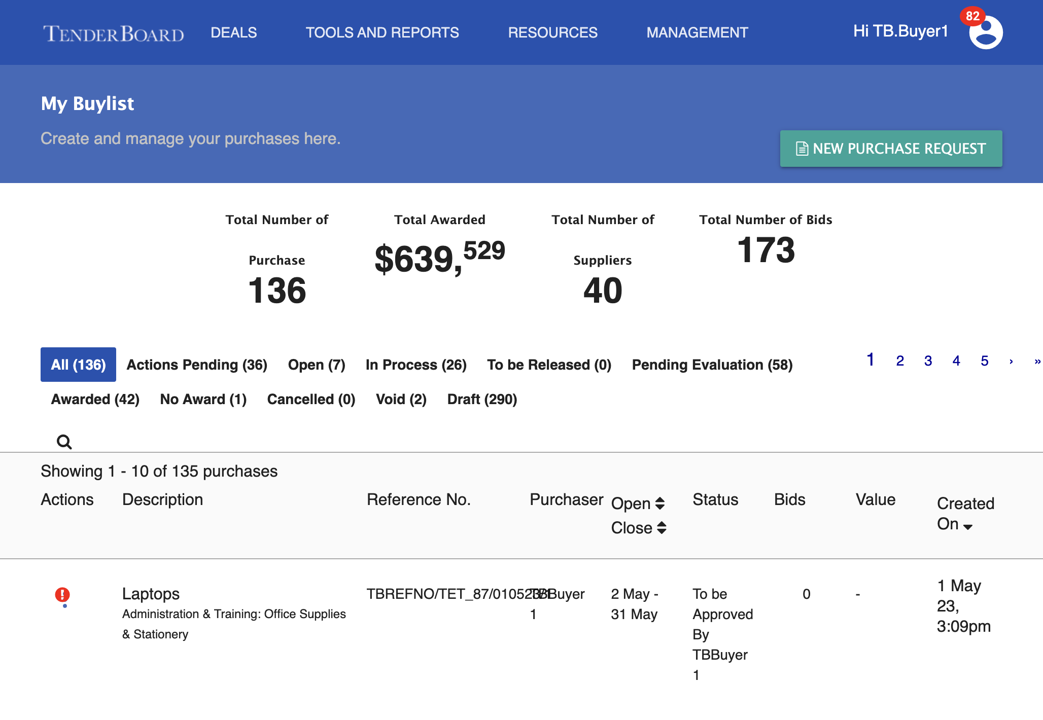 Under My Buylist page, search for your desired deal