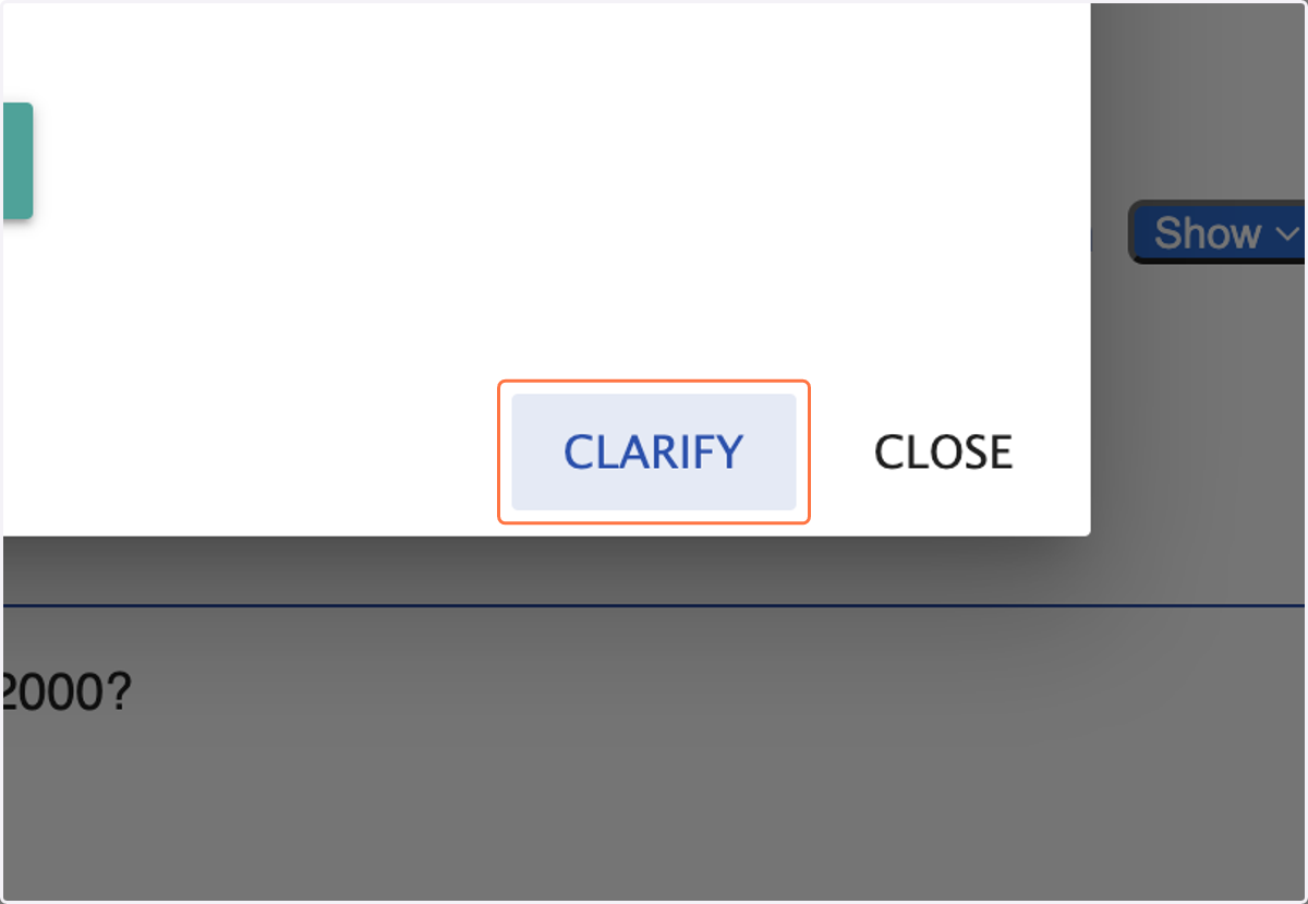 Click on CLARIFY