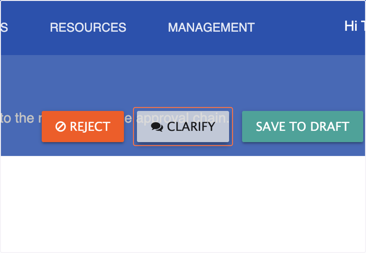 Click on CLARIFY
