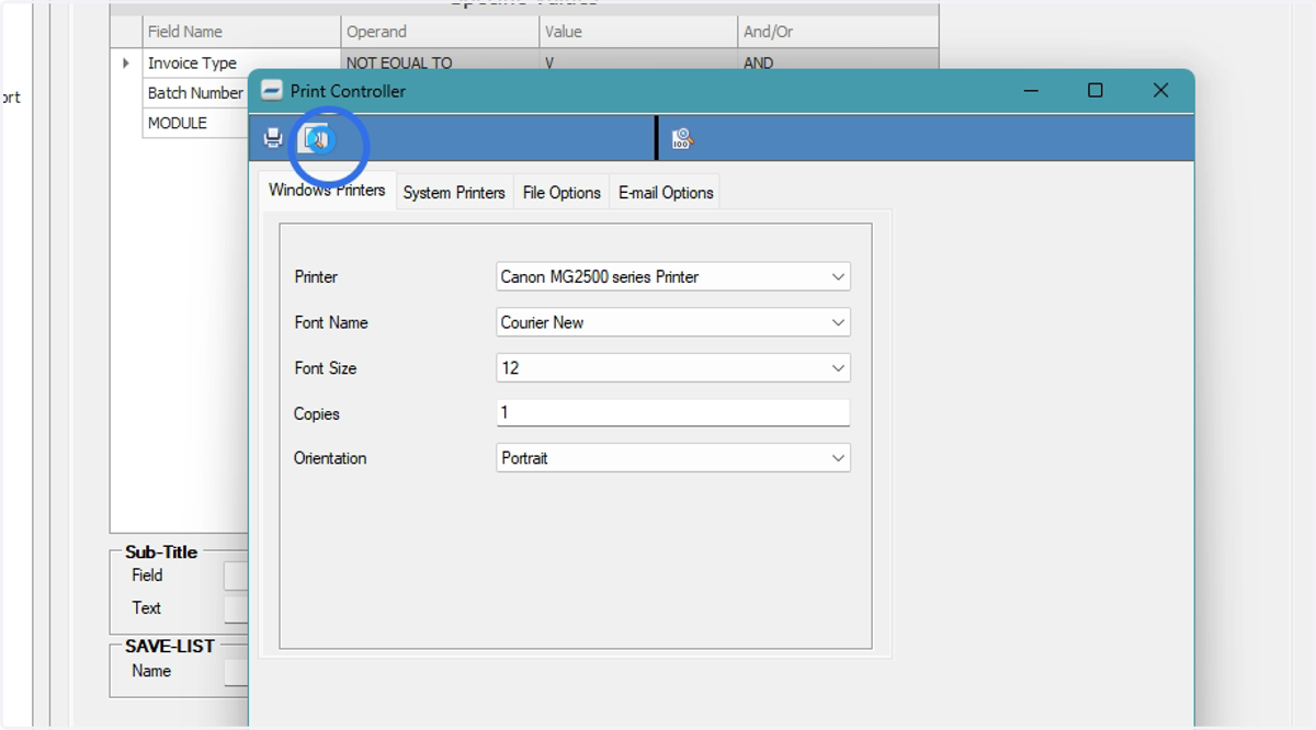 Click the magnifying glass to preview