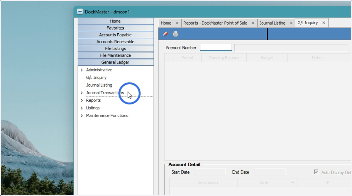 Click Journal Transactions