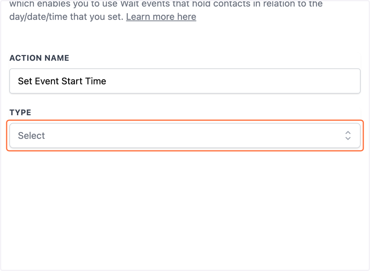 Customize the Event Start Date/Time