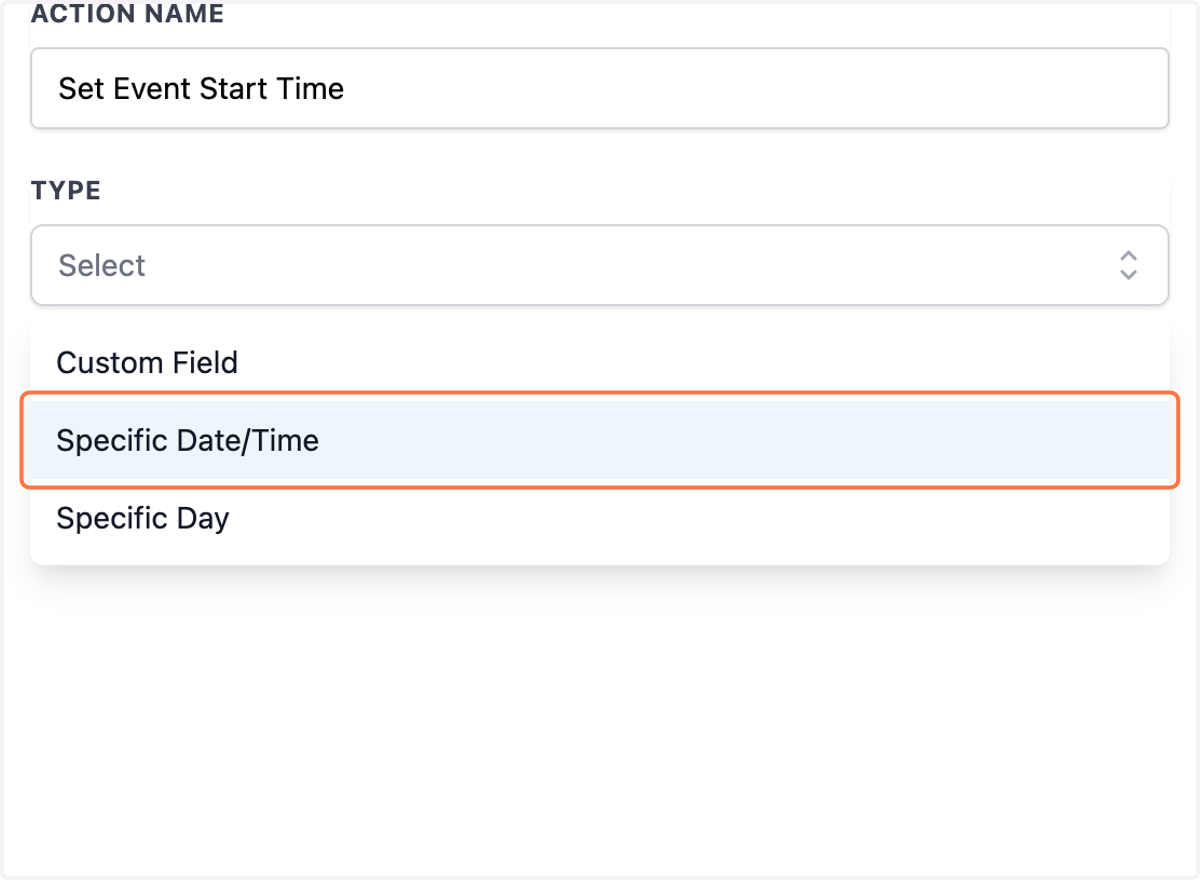 Click on Specific Date/Time