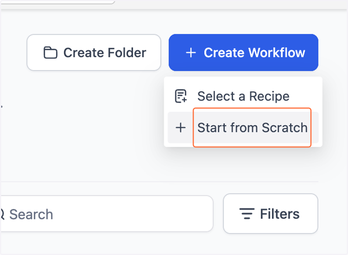 Click on Start from Scratch
