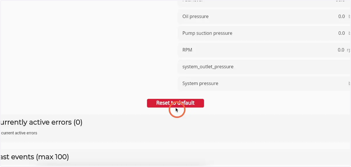 Click on 'Reset to default'