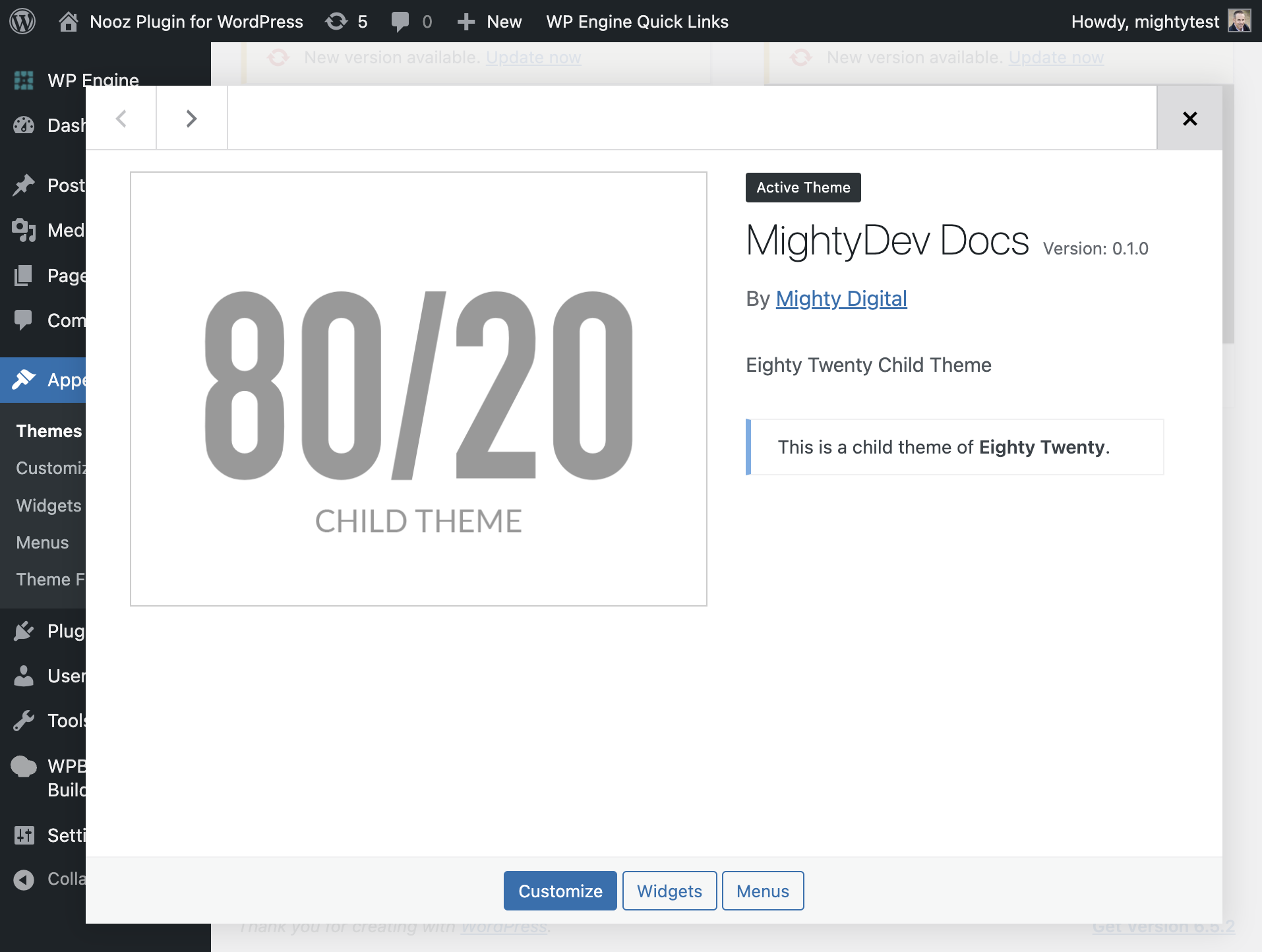 Click on Close details dialog