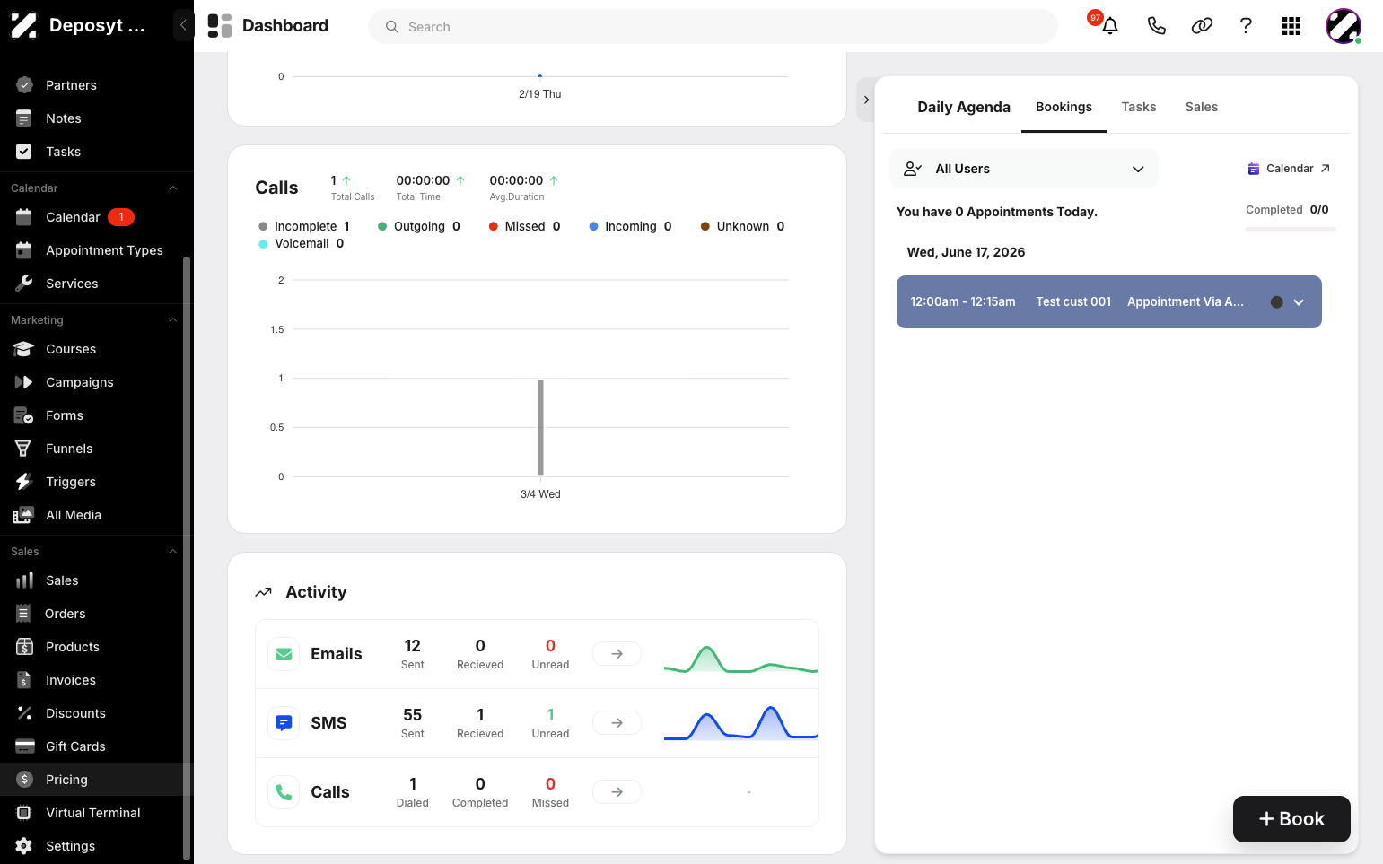 Step 1: On your Dashboard, navigate to the Pricing tab under the Sales section.