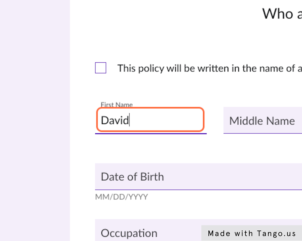 Type "David"
