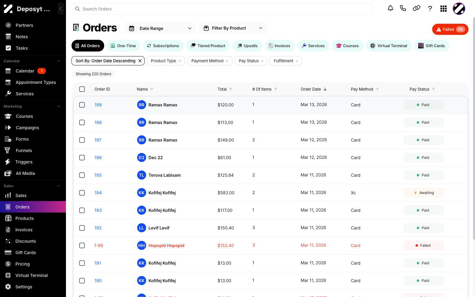 View Order Summary